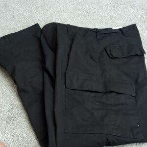 Black Cargo Pants with Utility Pockets